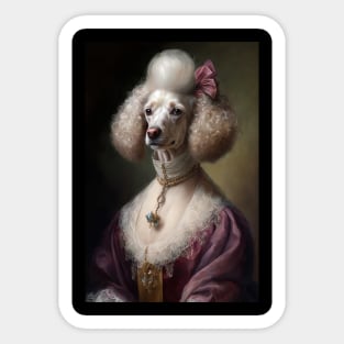 The Comtessa of the Chateau - Classic Poodle Portrait Sticker